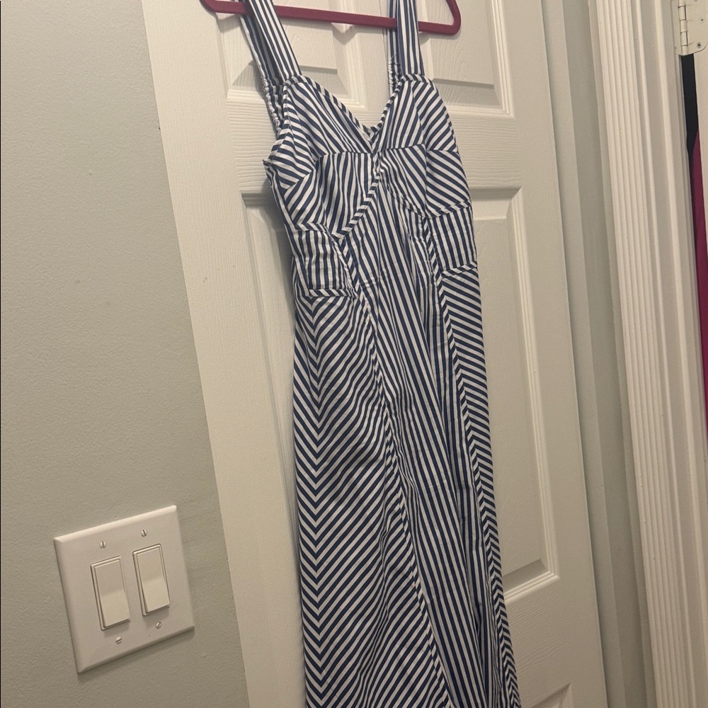 Striped Blue and White Women's Dress